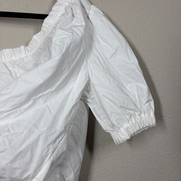 Rails XS Jayla Top One Shoulder Asymmetric White Cotton Lyocell Short Sleeve - Picture 4 of 10